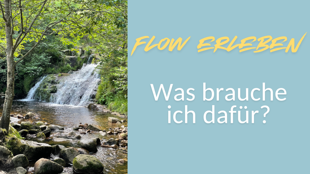 Flow erleben - Bild mit Wasserfall