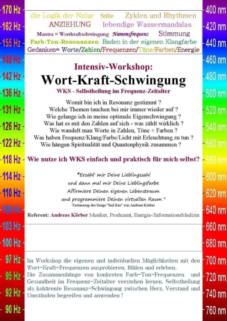 Einladung Intensiv-Workshop Wort-Kraft-Schwingung